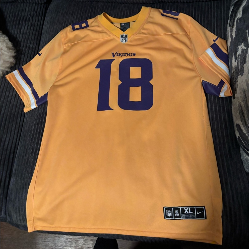 Minnesota Vikings Justin Jefferson Jersey Yellow